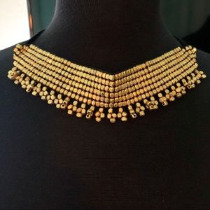 EXOTIC BRASS BEADS CHOKER NECKLACE FROM INDIA NWT